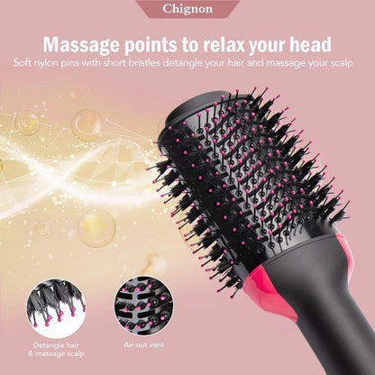 Hot Air Brush Multi-Function Hair Dryer Straightener ARDS