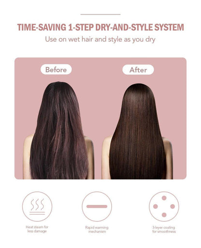 Hot Air Brush Multi-Function Hair Dryer Straightener ARDS