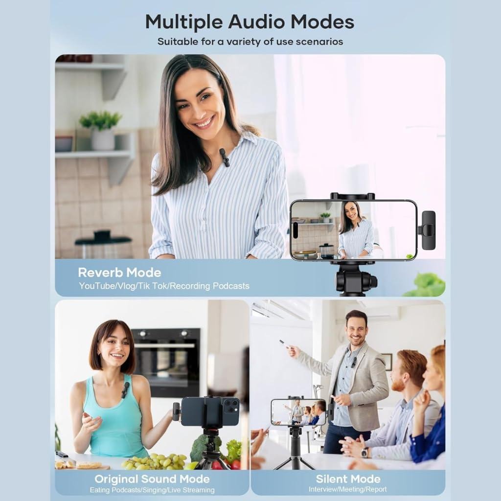 K9 Double Microphone with 3 Connectors – iPhone, Type-C &amp; Android  Upgrade your audio recording experience with the K9 Double Wi ARDS
