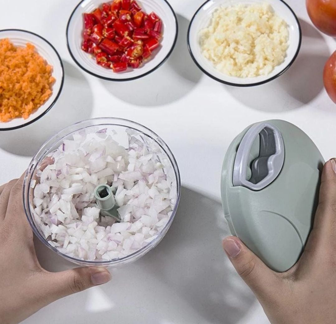 5 Blades Manual Vegetable Chopper Cutter Hand Pull Food Chopper ARDS