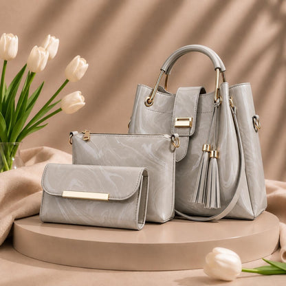3 Pcs Luxury Women Handbag Set ARDS