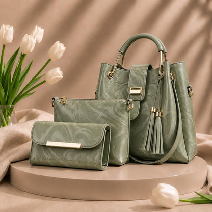 3 Pcs Luxury Women Handbag Set ARDS