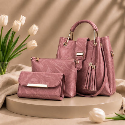 3 Pcs Luxury Women Handbag Set ARDS