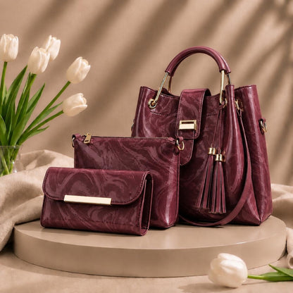 3 Pcs Luxury Women Handbag Set ARDS