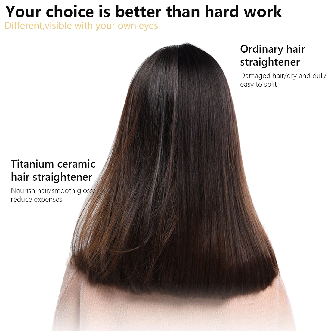Kemei KM-329 Professional Hair Straightener With Temperature Control- For Women ARDS