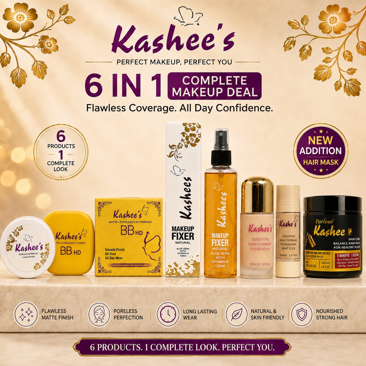 Kashee's 6 In 1  Deal Pack Of 6 HHC