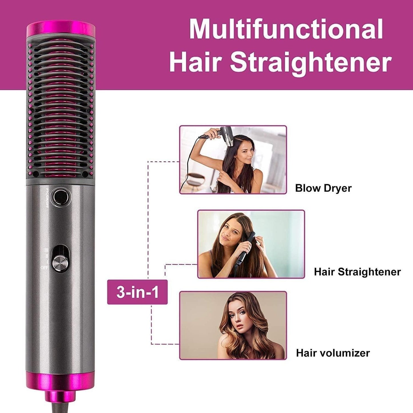 One Step Multifunctional Hot Air Comb Straight