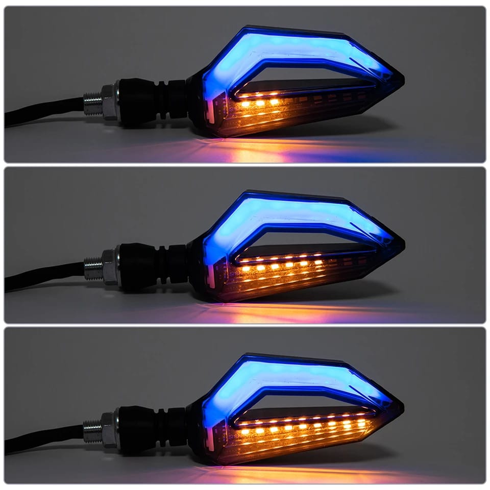 4 pcs universal 12 led motorbikes indicator with parking drl light for all bikes HHC