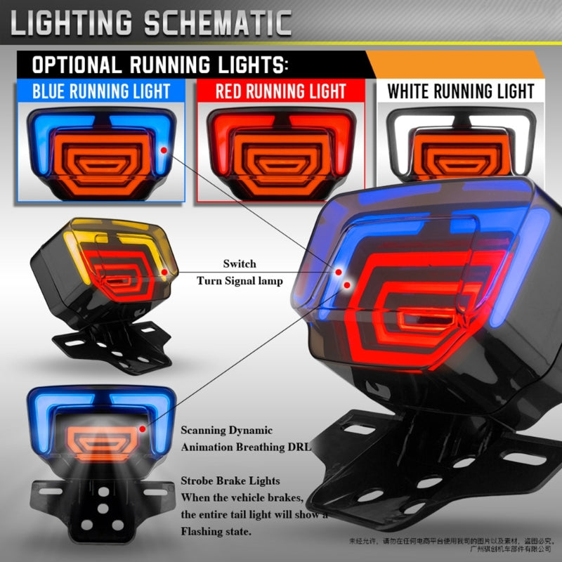 Motorcycles Bike Fancy Tail Light 70cc And 125cc LED Fancy Tail Light HHC