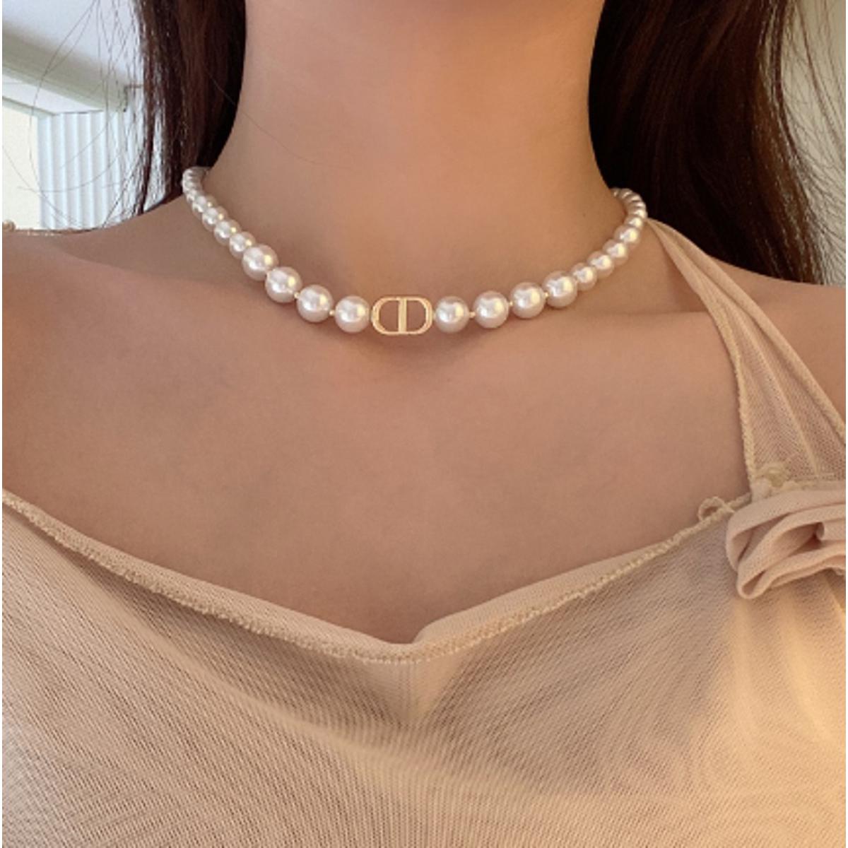Beautiful Pearl Charm Korean Elegant Necklace for Girls HHC