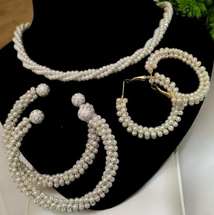 Women Pearl Elegant Jewelry Set HHC