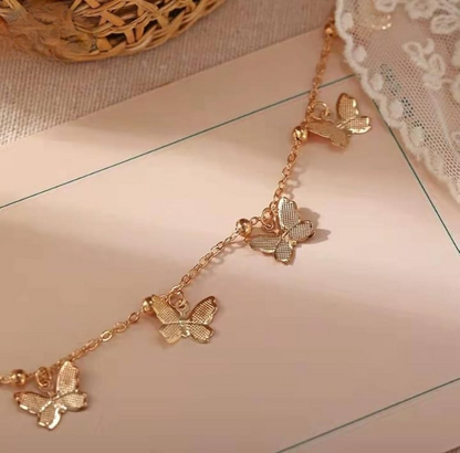 Beautiful Butterfly Charm Bracelet / Payal for Girls HHC