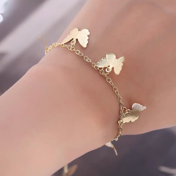 Beautiful Butterfly Charm Bracelet / Payal for Girls HHC