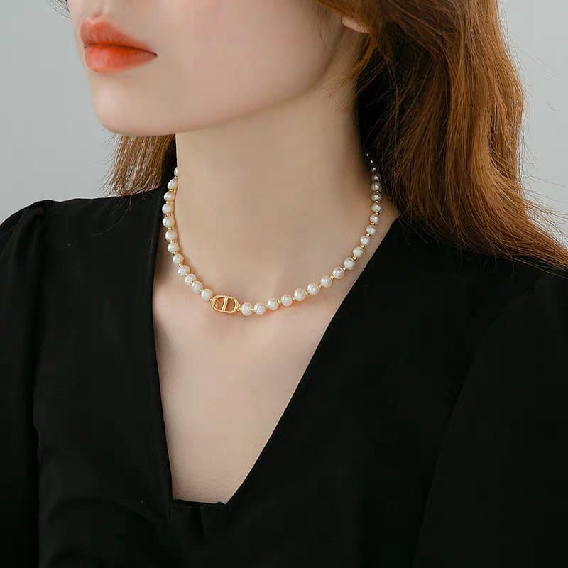Beautiful Pearl Charm Korean Elegant Necklace for Girls HHC
