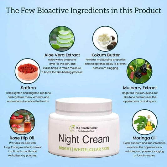 Pack of 2 The Health Healer Night Cream – 50g Each HHC