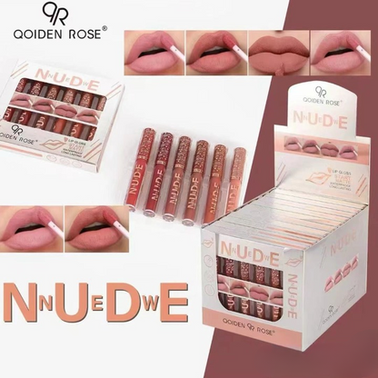 Pack of 6 Nude High Pigment Matte Lip Gloss HHC