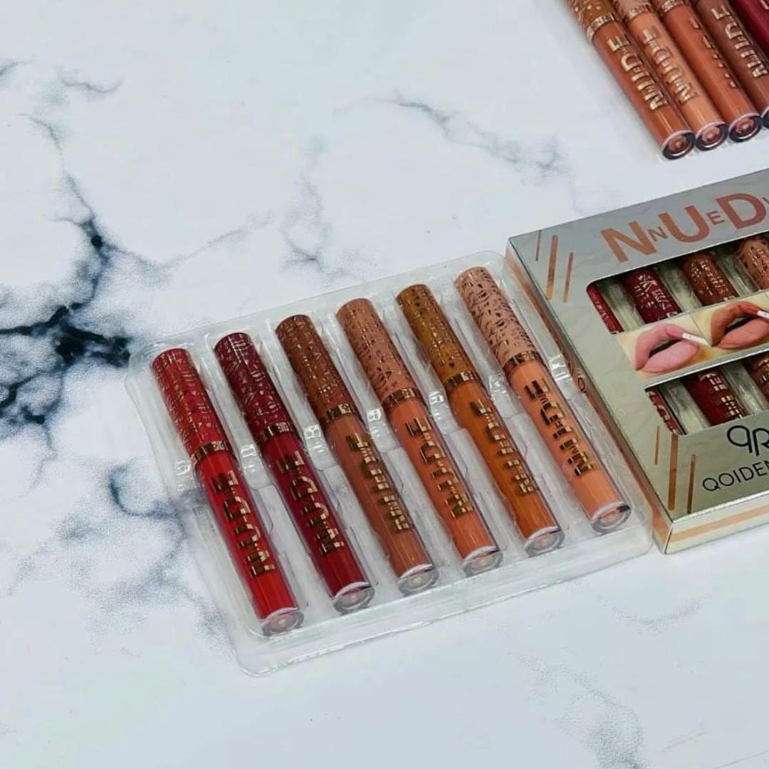 Pack of 6 Nude High Pigment Matte Lip Gloss HHC