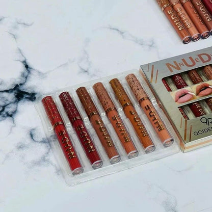 Pack of 6 Nude High Pigment Matte Lip Gloss HHC