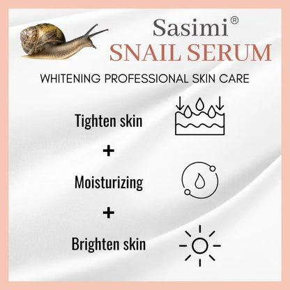 Sasimi Snail Serum High Quality Anti Aging Moisturizing &amp; Whitening Serum For Pores &amp; Acne 30Ml HHC