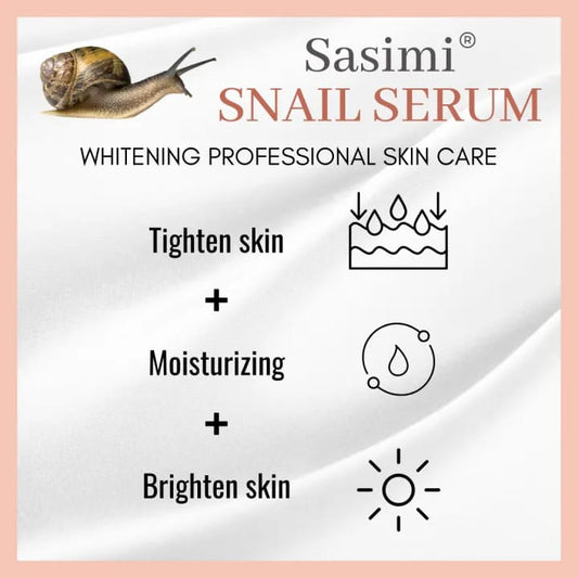 Sasimi Snail Serum High Quality Anti Aging Moisturizing &amp; Whitening Serum For Pores &amp; Acne 30Ml HHC