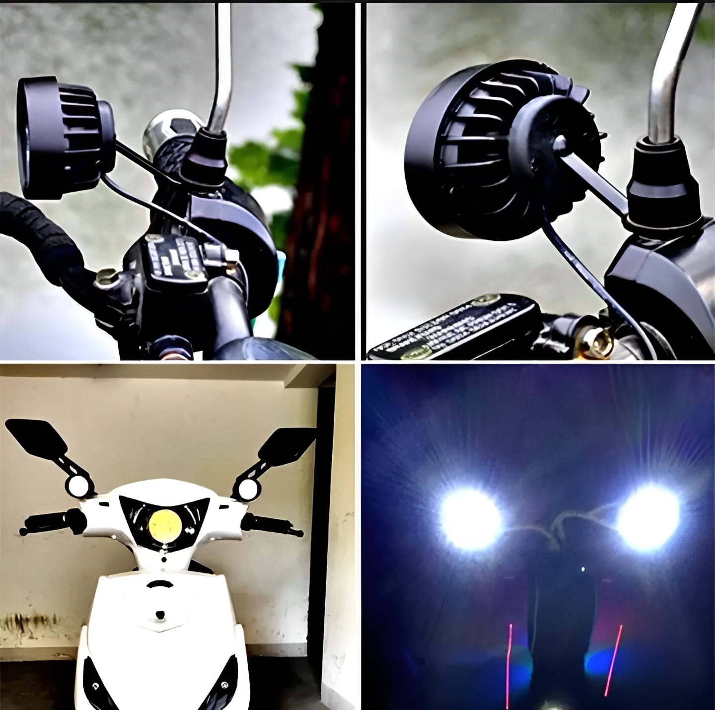 2 LED Headlight + Button Assist Lamps HHC