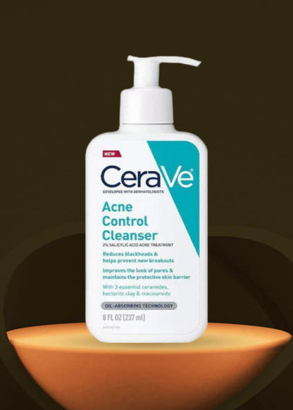 Pack of 2 CeraVe Acne Control Cleanser 237ml + Niacinamide Serum 30ml Deal HHC