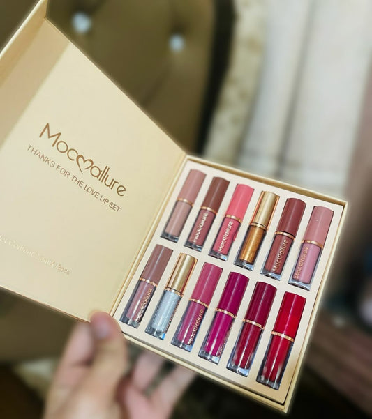 12 Pcs Mocallure Transparent Clear Lip Gloss HHC