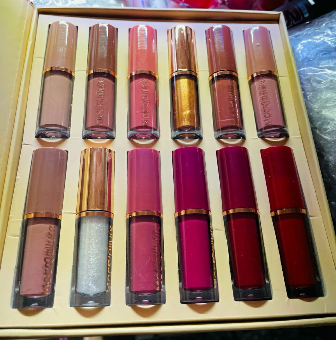 12 Pcs Mocallure Transparent Clear Lip Gloss HHC