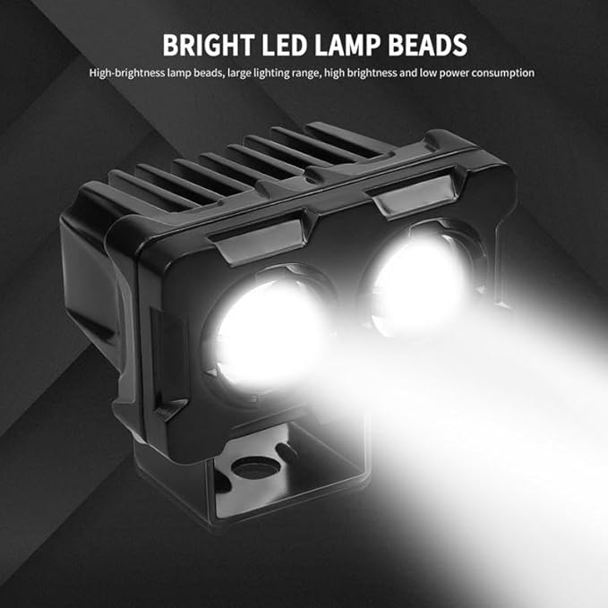 Motorcycle Robot Dual Colour LED Work &amp; Driving Lights HHC