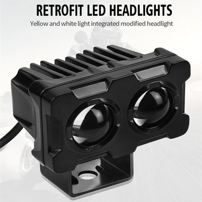 Motorcycle Robot Dual Colour LED Work &amp; Driving Lights HHC