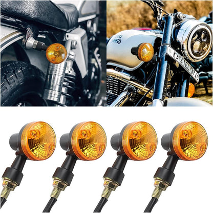 Pack of 4 Universal Motorcycle Turn Signal Indicators HHC