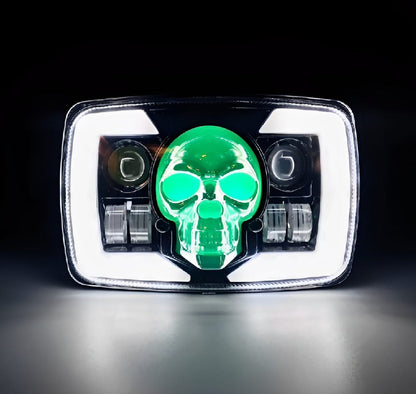 Skull Style Headlight with indicators Beam For Bike HHC