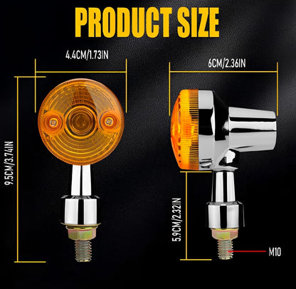 Pack of 4 Universal Motorcycle Turn Signal Indicators HHC