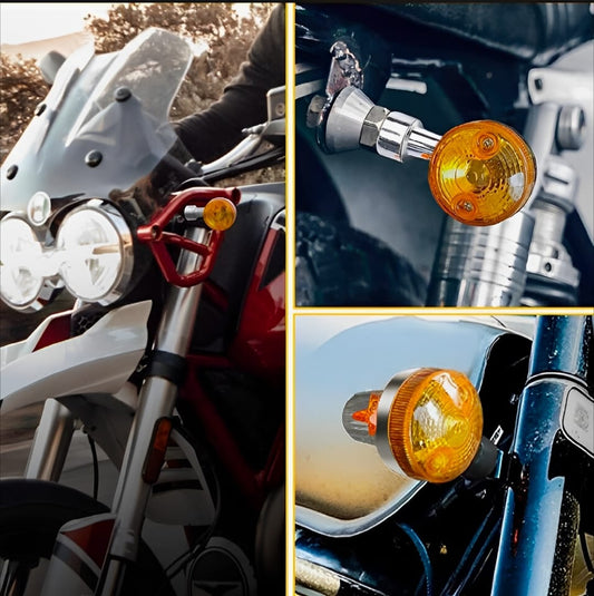 Pack of 4 Universal Motorcycle Turn Signal Indicators HHC