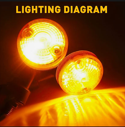 Pack of 4 Universal Motorcycle Turn Signal Indicators HHC