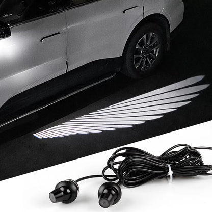 2 Pc Universal Car Rearview Mirror Side LED Angel Wing Light HHC
