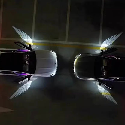2 Pc Universal Car Rearview Mirror Side LED Angel Wing Light HHC