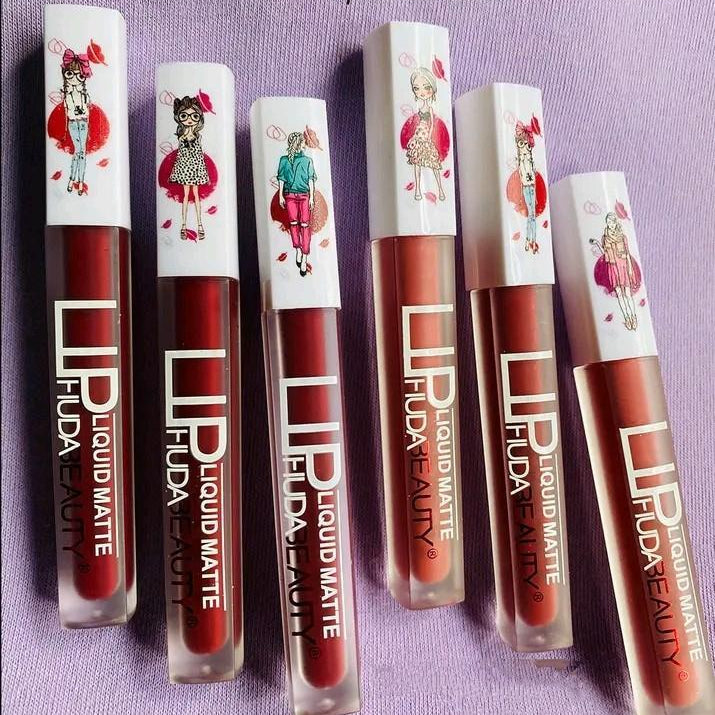6 Pcs High Pigmented Matte Finish Lip Gloss HHC