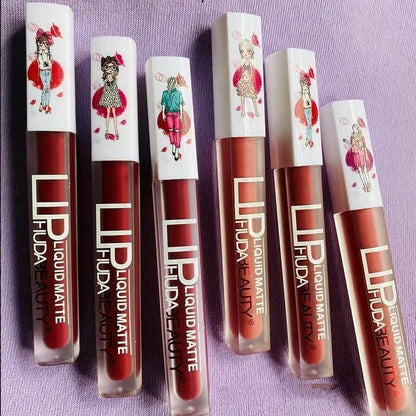 6 Pcs High Pigmented Matte Finish Lip Gloss HHC