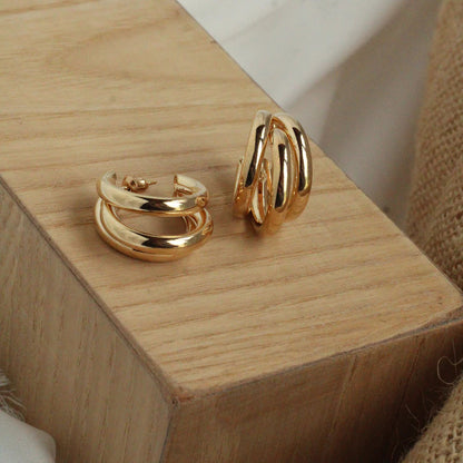 Punk Oval Hoop Earrings HHC
