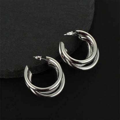 Punk Oval Hoop Earrings HHC