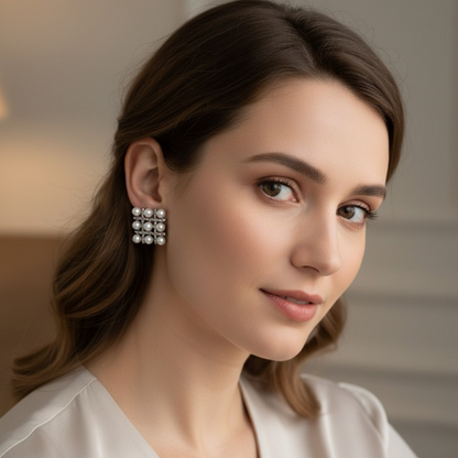 Pearl Square Korean Earrings – PJT-106 HHC