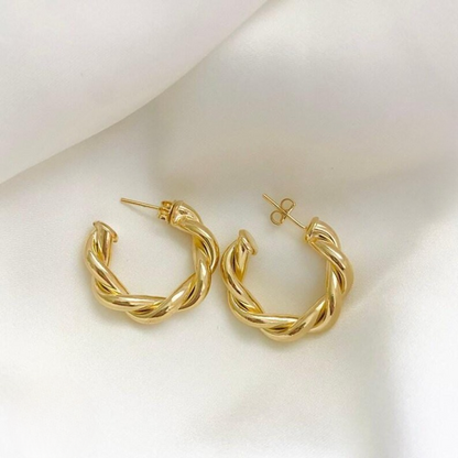 Twisted Sparkling Earrings – WJ-101 Rida's Collection