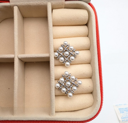 Pearl Square Korean Earrings – PJT-106 HHC