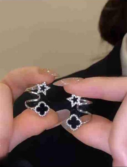 Sparkling Clover Star Earrings – PXJ-107 HHC