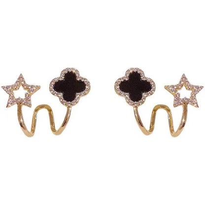 Sparkling Clover Star Earrings – PXJ-107 HHC