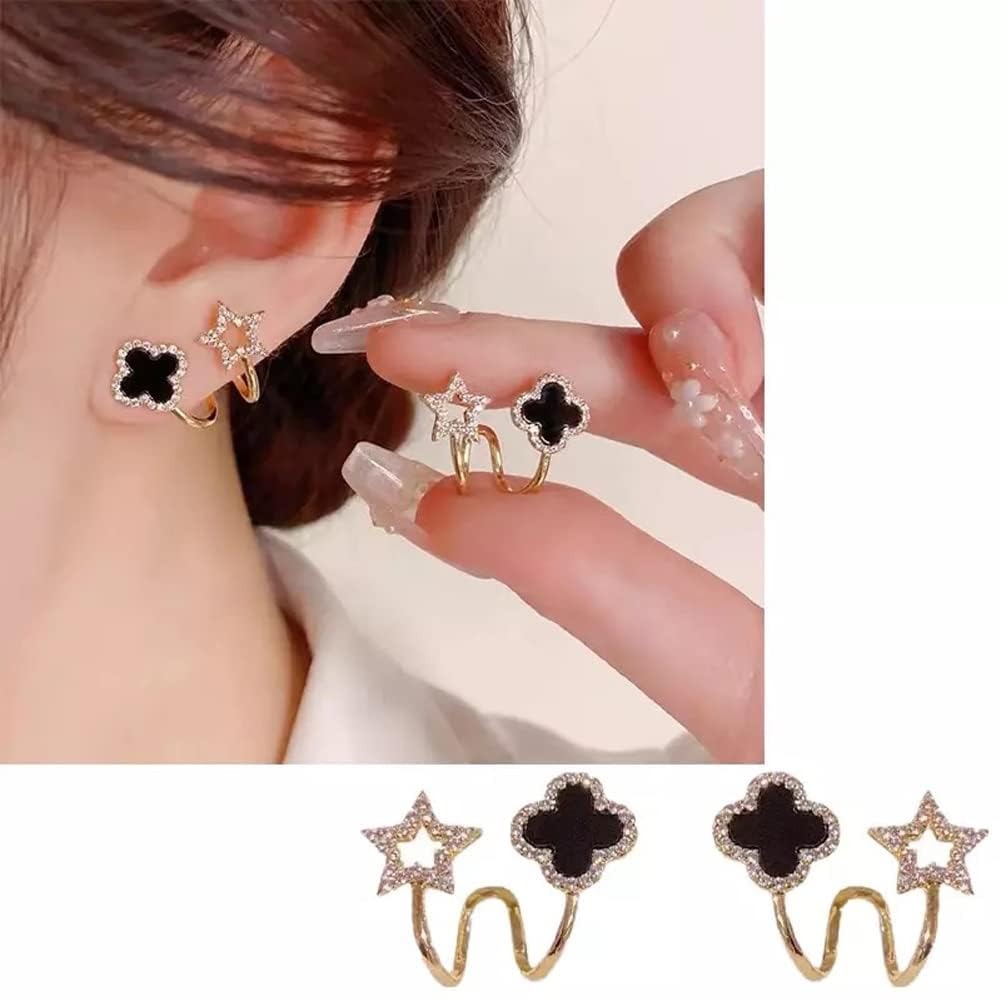 Sparkling Clover Star Earrings – PXJ-107 HHC