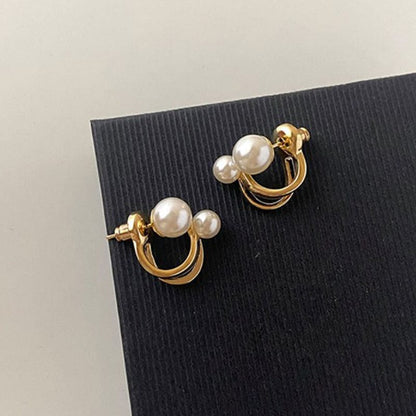 ZVT-167 Korean Pearl Circle Earrings HHC