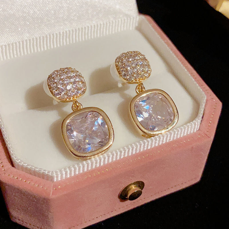 ZJE-163 Korean Zircon Crystal Earrings HHC