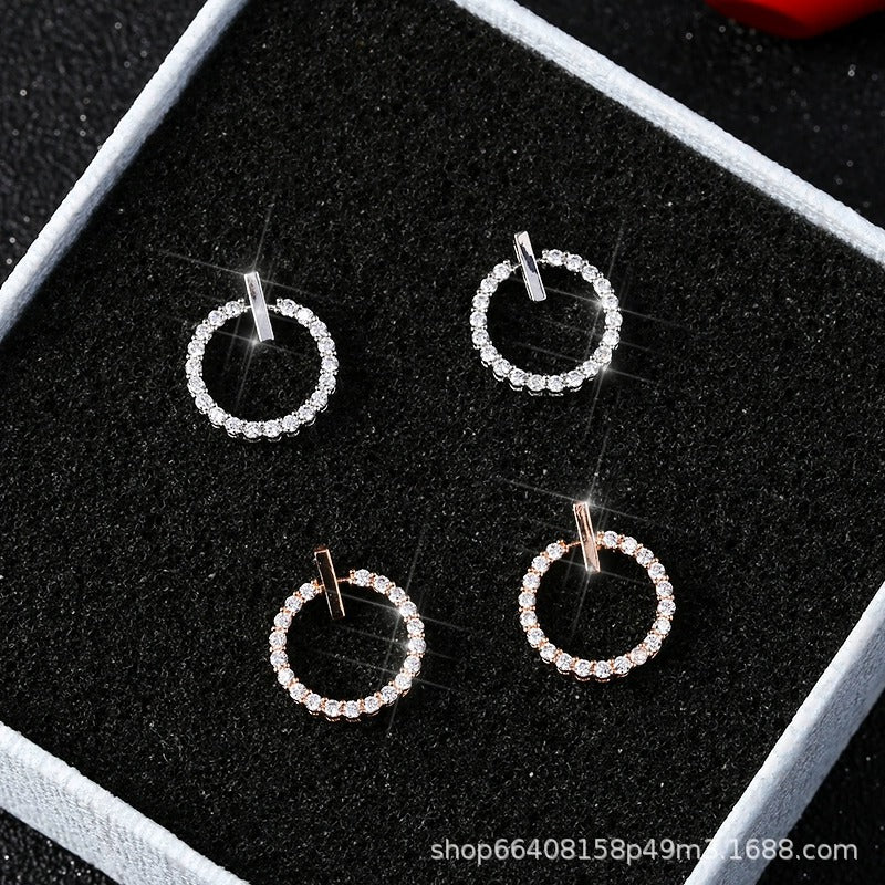 ZVT-168 Circle Zircon Korean Earrings HHC